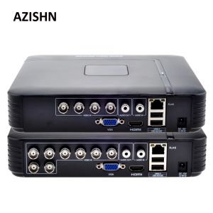 Stelt Azishn 5MP 5 in 1 CCTV Mini DVR TVI CVI AHD CVBS IP Camera Digitale videorecorder 4ch 8ch AHD DVR NVR CCTV -systeem 5mp/2mp