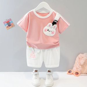 Sets Baby Boys Girls Clothing sets de vêtements pour nourrissons à manches courtes Summer Summer Kids Newborn Sport Costume Costume de bande dessinée de Noël