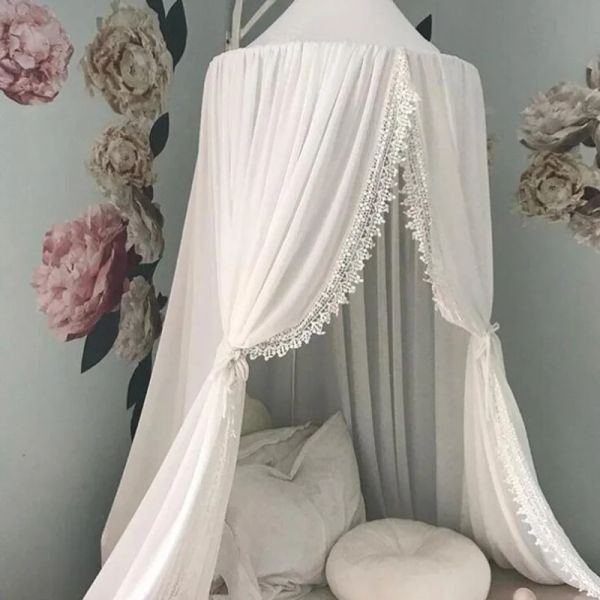 Ensembles Baby Canopy Mosquito Net Girl Princess Bed Bed Caute Ridding Libert Cribe Cribet Netting Chidren Room Decoration Kids Play Tent House