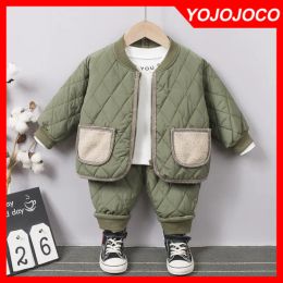 Sets Ropa de bebé Boy Coat Traje de moda 04y Niña NUEVA Autumnia Outumnia Invierno Espeso espesor Cabida tibia Servicio doméstico