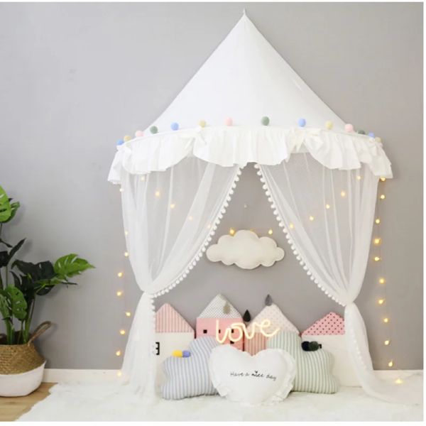 Ensemble bébé lit de lit de coton rideaux Mosquito Net Baby Liberter Crib Netting Play Tent for Childre