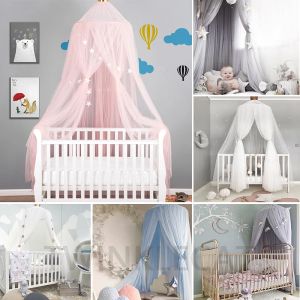 Sets babywieg net netnetten prinses koepel beddak luifel kinderen beddengoed ronde kanten muggen net voor baby slapende tipee tipi decoratie jochie