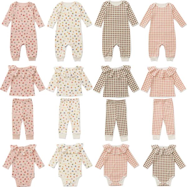 Définit Baby Girl Clothes 2022 Nouveau conception de marque Automne Rober Rober Coton Curchs Nourswborn Boys Mignear Mainswear Toddler Kids tenue