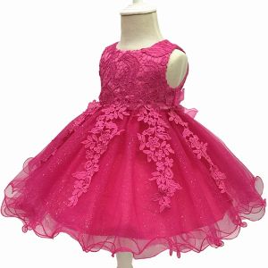 Sets Baby Girls Dress 2023 Nieuwe Summer Infant Lace Party Jurk voor meisjes 1 jaar verjaardagsjurk bruiloft doop jurk kinderen kleding