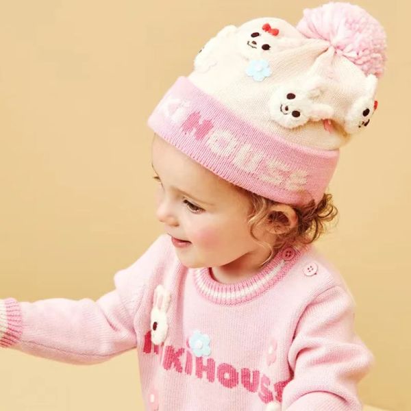 Conjuntos de gorro para bebé, bufanda para niños y niñas, marca de moda japonesa de otoño e invierno, ropa bonita y cálida, animales, hermana y hermano, 2022