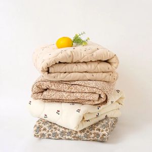 Ensemble bébé courtepointe cerise citron imprimé floral tricot coton coton nouveau-né courtepointe maternelle couvercle de sommeil litière bébé 85x100cm