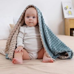 Définit la couverture apaisante pour bébé pour les enfants à double couche couverture de couverture de courtepointe nouveau-né recevoir la literie pour nourrisson enveloppe