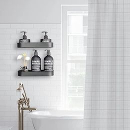 Ensembles étagère de salle de bain poinçon gratuit support mural de cuisine porte-serviettes de bain porte-serviettes panier de rangement de douche accessoires de toilette de cuisine