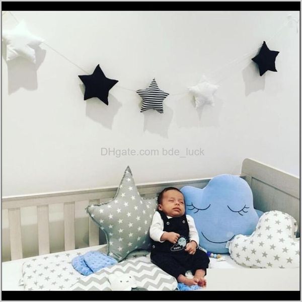 Ensembles de literie pour bébé, lit de bébé nordique de maternité suspendu à la main, guirlandes d'étoiles de noël pour chambre d'enfant, décorations murales, accessoires de photographie Gi