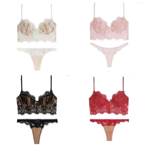 Définit les soutiens-gorge sexy lingerie des sous-vêtements pour femmes ensembles de lace de lacet en dentelle de sexe de sexe et de culotte de culotte en gros siere