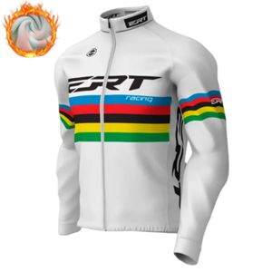 Sets Brazilië Ert Winter Cycling Jacket Fleece Thermische lange mouwen Bicycle Kleding Outdoor Wind Warm Jersey Coat MTB Bike Racing Suit 231120