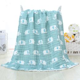 Sets C Muslin Swaddle Baby Blankets Swaddling 100% Cotton Swaddle Wrap para bebés recién nacidos Maneta de toalla de baño de 6 capas Bedro