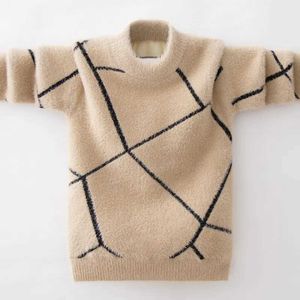 Sets childrens pull pull pullover garçons tricotés de mode chaude 6 8 10 adolescents de 12 ans 110-160 Q240508