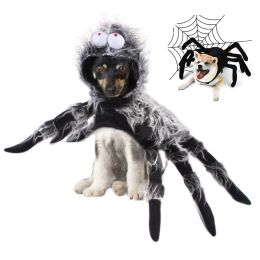 Sets cosplay hondensimulatiekleding grappige spider kostuum fancy jurk honden accessoires puppy pluche hondenkostuum voor kleine/grote honden