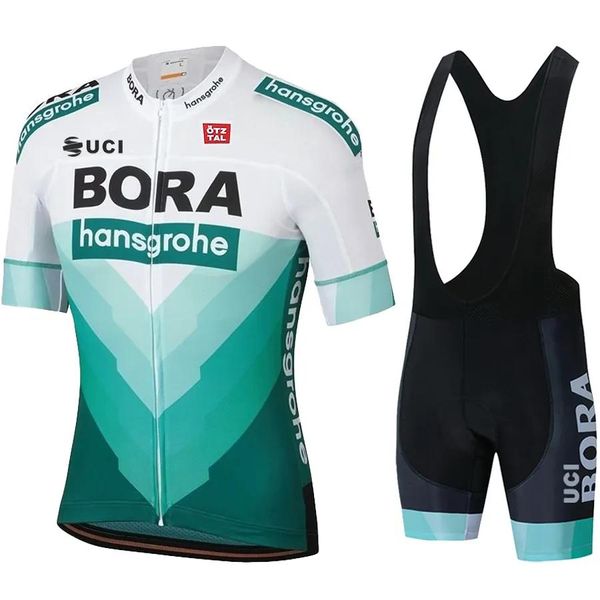 Sets Cycling Jersey Sets Chaqueta para hombre UCI Bora Bycículo Pantalones Man Summer Bike Pro Team Set Male Autfit Sports Traje Mtb Terry Bib Gel 23