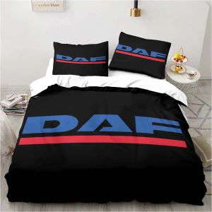 SETS DAF TWIN LEDDING TRUCK Vintage Set 3 pièces Couetter Set lit couvret Cover Double King Cover Textile Home