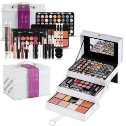 Ensembles Duer Lika professionnel 45 couleurs fard à paupières Blush fond de teint cosmétique poudre pour le visage ensembles de maquillage Palette d'ombres à paupières