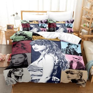 Sets de beroemde zanger Taylor Bedding Set dekbedoverkapset kussensloop King Queen vol single size bed linnen voor Taylor Music Lovers