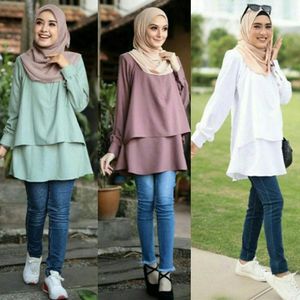 Conjuntos de moda para mujeres musulmanas, blusa informal de manga larga, túnica, caftán femenino, camisa, Tops, ropa islámica, árabe, turco, suelto, Oriente Medio