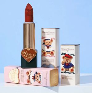 Sets Flower Knows Love Bear -serie Matte Forest / Hydrating Lipstick Silky Smooth Renewal Lip Makeup Natural Women Beauty