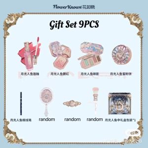 Sets Flower Knows Moonlight Zeemeermin Cadeauset Oogschaduw Lipgloss Blush Setting Powder