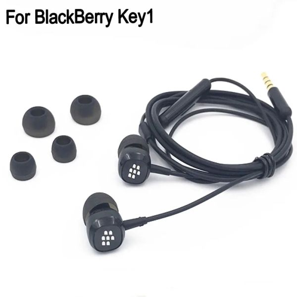 Ensembles pour BlackBerry Keyone DTEK70 DTEK60 DTEK50 HiFi 3.5mm écouteurs intra-auriculaires micro à distance pour BlackBerry Key1 tempérament