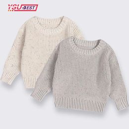 Ensembles fille garçon tricoté Pullove enfants hiver pull vêtements coton enfants Sweatersuit décontracté y câble tricot bébé 231202