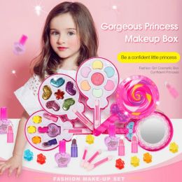 Ensembles de maquillage pour filles, aucun enfant toxique, joue à la maison, kit cosmétique Lollipop Play Play Makeup Beauty Toys Accessoire Cadeaux d'enfants TSLM1