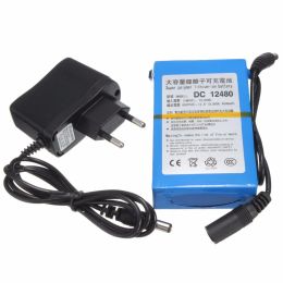 Conjuntos GTF 12V 4800mAh Batería de litio con el cargador de alimentación de CA EU/EE. UU. ENCHUFE para la cámara CCTV Transmisor inalámbrico Batería recargable
