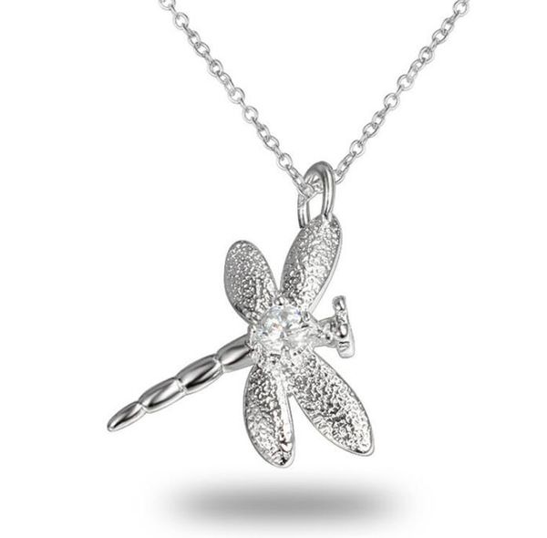 Ensembles High Grade 925 Silver Silver Insets Dragonfly Set Bijoux Set DFMSS302 Vente directe d'usine 925 Boucle d'oreille de collier de collier en argent