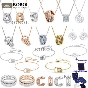 Ensemble de bijoux de logo originaux de haute qualité pour les femmes dans la série supplémentaire, utilisé pour les coffrets cadeaux, livraison gratuite