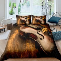 Sets Home Living Luxury 3D vintage literie violon