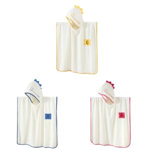 Ensemble serviette à capuche à corail doux baignoire Poncho Bathrobe pour bébés Swim Beach Acs rideau