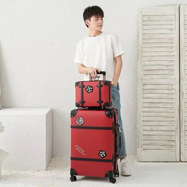 ¡Sets Hot! New Retro Travel Bag Luggage Sets, 12 