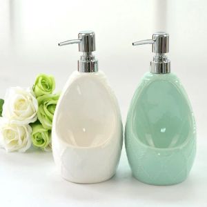 Sets Hot Koop Nieuwe 650 ml Zeepdispenser voor Keuken Keramische + ABS Badkamer Woondecoratie Badkamer Accessoires Lotion fles