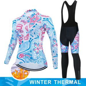 Sets Jersey Cycling Road Bike Uniform Uniforme Ropa de invierno Termal de vellón Sports Shorts Women Shorts Ropa de bicicleta MTB Pro Team Bib Shorts