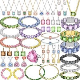 SETS JM NOUVEAU 2023 MILLENIA MILLENIA LUXY CRISTAL TRIANGLE TRENDY Collier Boucles Bracelet Charmes pour femmes Bijoux avec logo