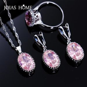 Conjuntos JoiasHome 925 joyería de plata esterlina moda color salvaje gema nupcial boda fiesta cena joyería conjunto