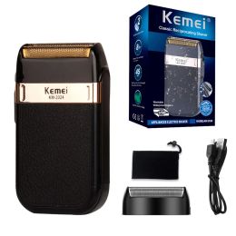 Définit Kemei puissant rasoir rechargeable pour les hommes rasoir électrique Barbe rasage de cheveux Bald Head Electric Shaver