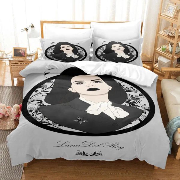 Ensemble de literie Lana Del Rey Single Twin Twin Full Full Queen King Size Bed Set Aldult Kid Bedroom DuvetCover SETT