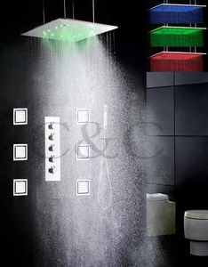 Sets LED badkamer douchekraan set 4 waterfuncties werken samen of afzonderlijk 20 inch verstuivings- en regendouchekop 00820WL6MF