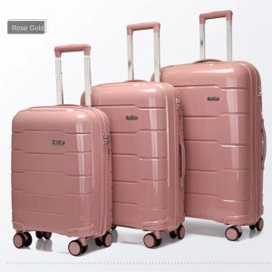 Stelt bagagesets 3 stuks PP wachtwoord koffer Cabine Cabineon Travel Bag koffers Rolling Trolley Spinner wielen grote capaciteitszak