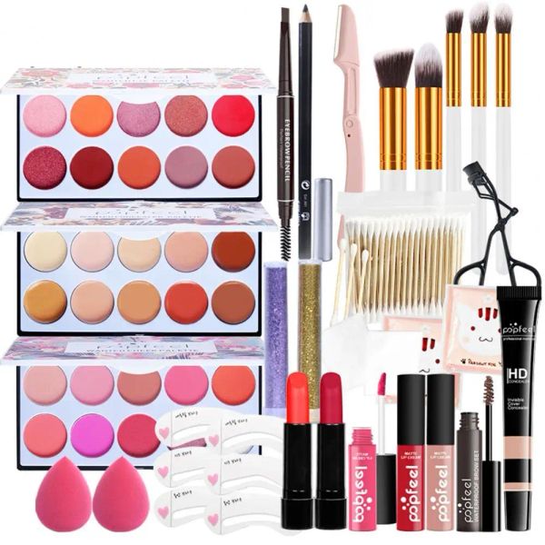 Conjuntos Kit de maquillaje Herramienta de entrenamiento multiusos reutilizable Kit de maquillaje todo en uno para el hogar