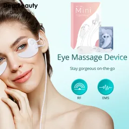 Définit le masque de massage RF microcourant Masque Masque électrique Masseur de patch à oeil mini hydrogel chaud Réduisez les rides poches pouces