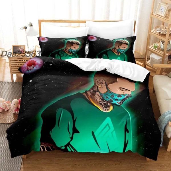 Sets nouveaux ensembles de literie Chris Brown Single Twin Full Queen King Size Set Aldult Kid Bedroom DuvetCover Set 3d Anime Bed Sett