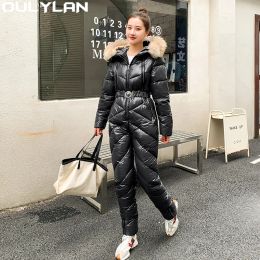 Stelt nieuwe één stuk ski jumpsuit waterdichte snowboard overalls dames ski pak dames sport snowuit vrouwelijke ski -pakken