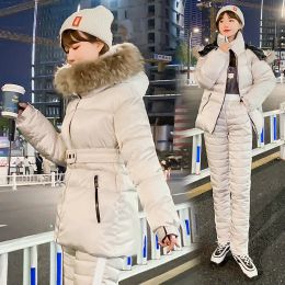 Zet nieuw winter ski -pak vrouwen overalls outdoor snowboard jas mannen verdikte warme skieset winddichte waterdichte sneeuwbroek