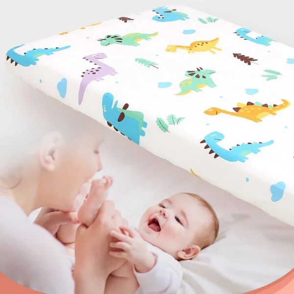 Ensembles de matelas bébé nouveau-né Cover Fichette ajustée 70x140 Enfant lit de lit de lit de lit de lin garçons filles en coton
