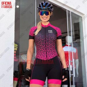 Conjuntos ODA Jersey de ciclismo para mujer New Team Pro Triatlón Mono de manga corta para mujer Jersey de ciclismo Medias Jersey de ciclismo de Lycra