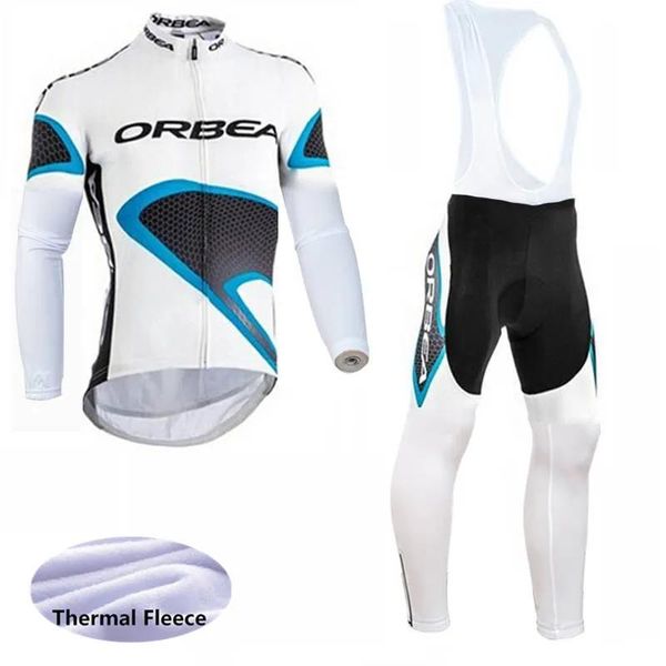 Conjuntos ORBEA equipo Ciclismo Invierno Thermal Fleece jersey babero pantalones conjuntos Jersey para hombre Traje de conducción al aire libre Bicicleta MTB Ropa U102317